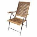 Seateak Windrift Folding 6-Position Deck Armchair With SS legs 60066